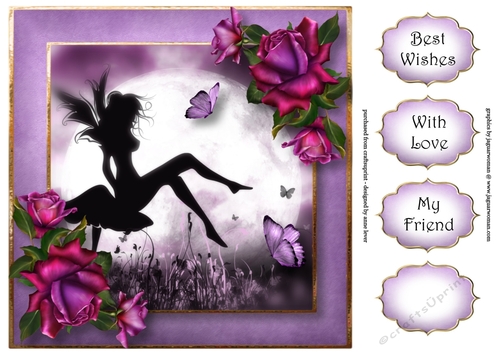 Full Moon Fae & Twilight Roses 8x8