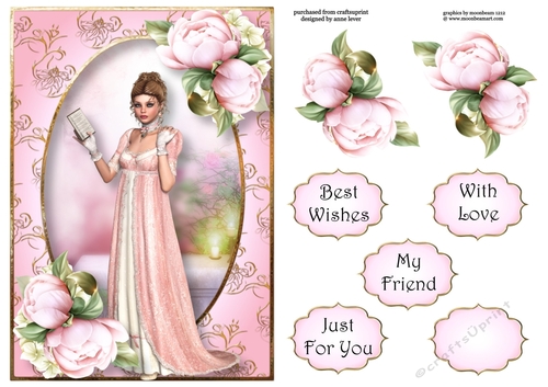 Soft Pink Peony Beauty A5
