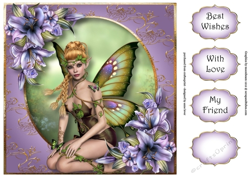 Lily Butterfly Fae 8x8