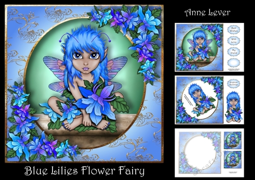 Blue Lilies Flower Fairy