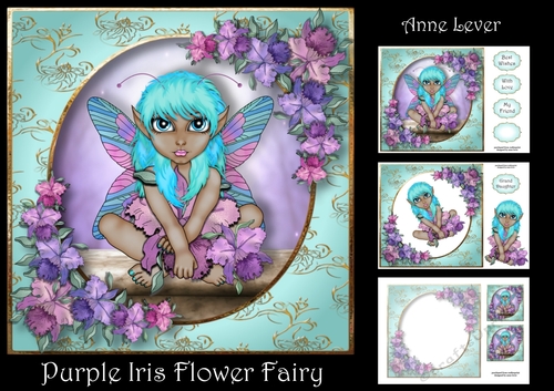Purple Iris Flower Fairy