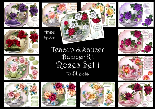 Teacup & Saucer Roses Set 1 Bumper Kit