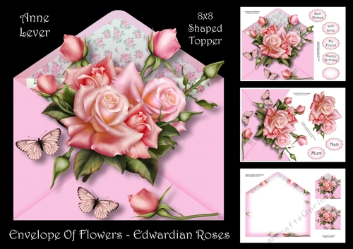 Envelope Of Flowers - Edwardian Roses