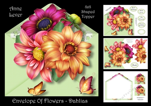 Envelope Of Flowers - Dahlias