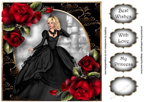 The Princess & The Castle - Red Roses 8x8
