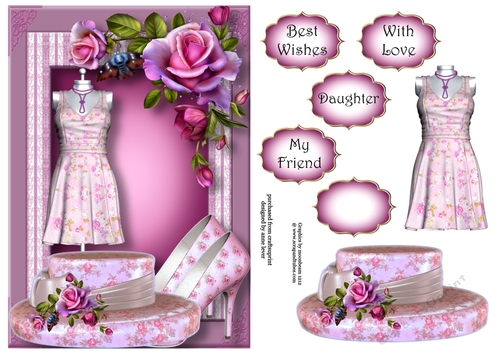 Romantica Roses Dress, Hat & Shoes A5