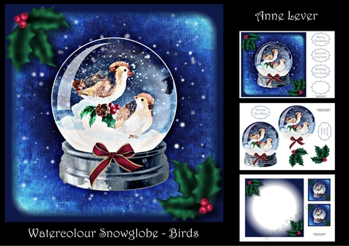 Watercolour Snowglobe - Birds