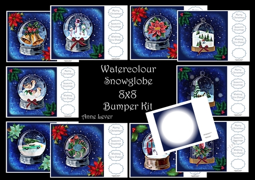 Watercolour Snowglobe 8x8 Bumper Kit