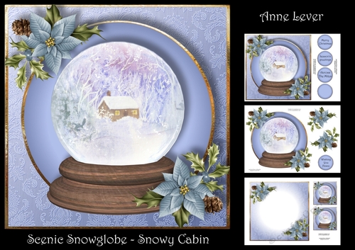 Scenic Snowglobe - Snowy Cabin