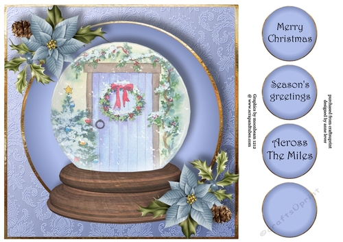 Scenic Snowglobe - The Christmas Door 8x8