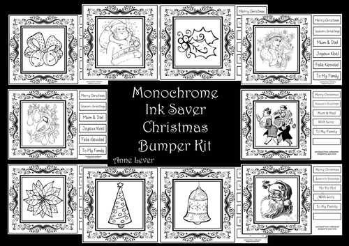 Monochrome Inksaver 8x8 Christmas Bumper Kit