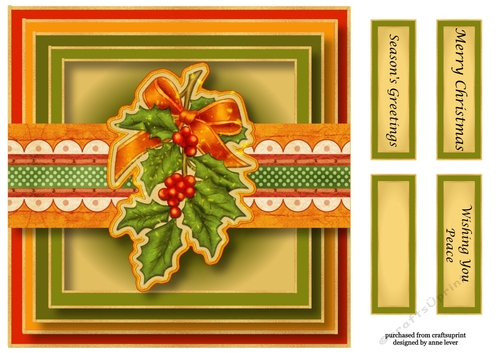 The Christmas Holly 8x8