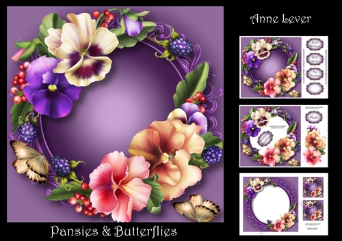 Pansies & Butterflies