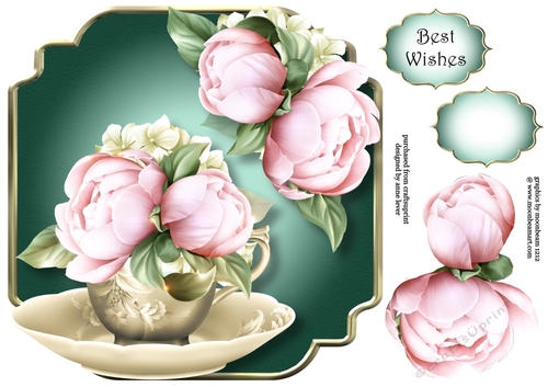Pink Peony - Teacup & Saucer