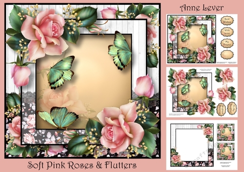 Soft Pink Roses & Flutters