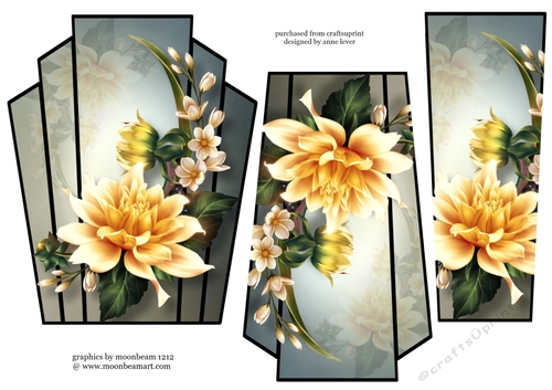 Art Deco Stacker - Yellow Dahlia
