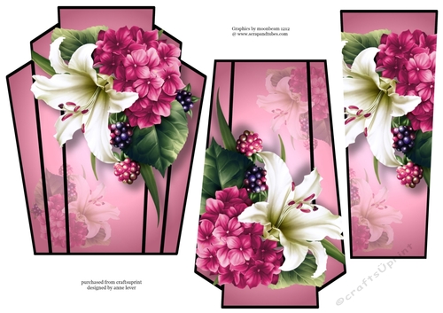 Art Deco Stacker - Lilies & Berries Pink