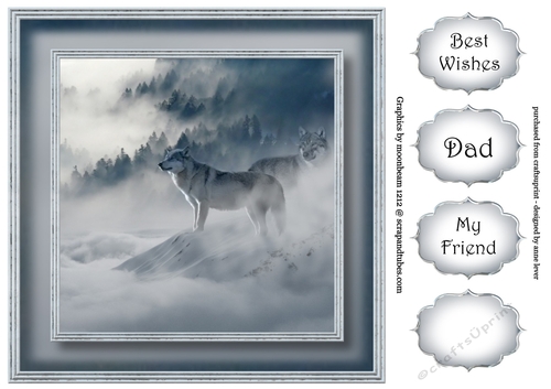 Wolves In The Mist 8x8 - Male