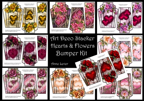 Art Deco Stacker Hearts & Flowers Bumper Kit