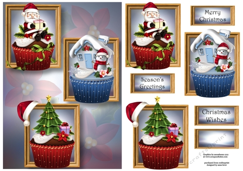 Frame Trio Christmas - Festive Cupcakes