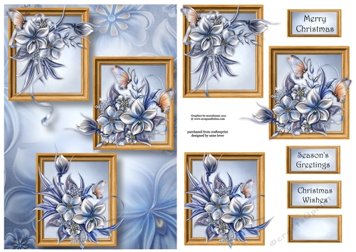 Frame Trio Christmas - Winter Florals