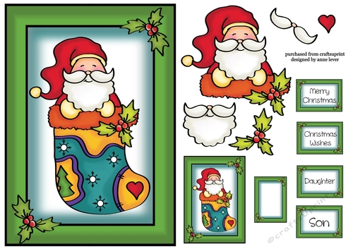 Colourful Christmas - Santa A5