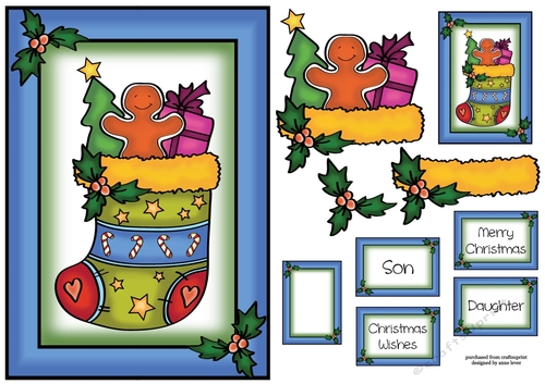 Colourful Christmas - Gingerbread Man A5