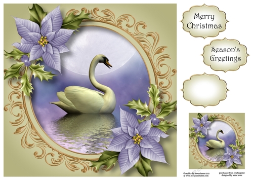 Christmas Swansong - Soft lilac 8x8