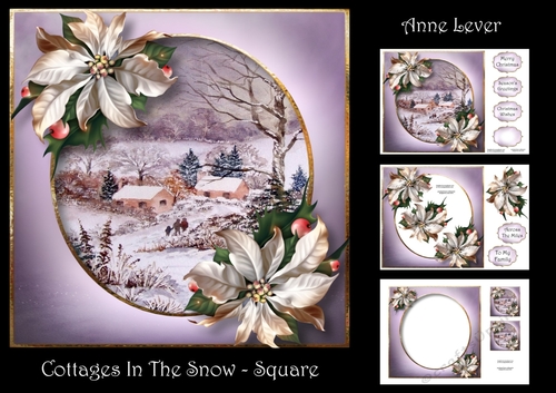 Cottages In The Snow - Square