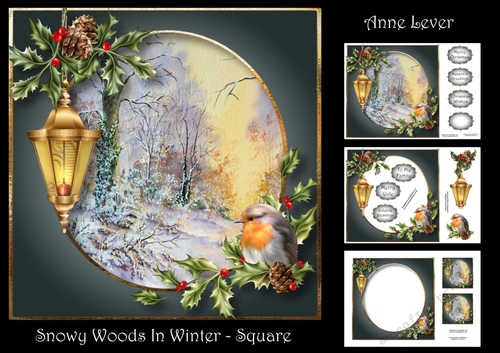 Snowy Woods In Winter - Square