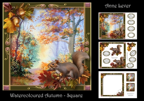 Watercoloured Autumn - Square