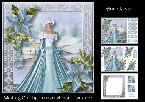 Skating On The Frozen Stream - Square