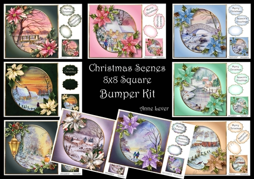 Christmas Scenes 8x8 Square Bumper Kit