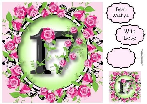 17 With Pretty Pink Roses 8x8