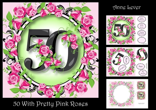50 With Pretty Pink Roses
