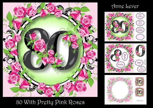 80 With Pretty Pink Roses