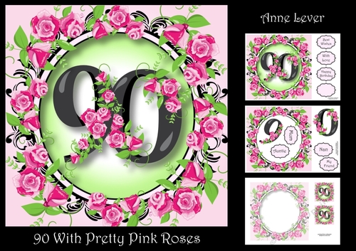 90 With Pretty Pink Roses
