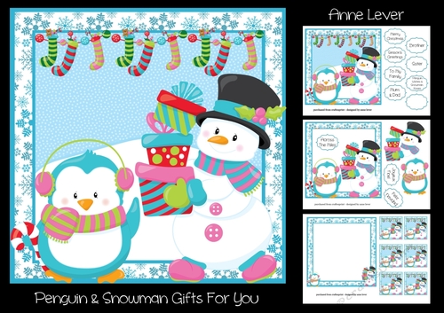 7x7 Penguin & Snowman Gifts For You