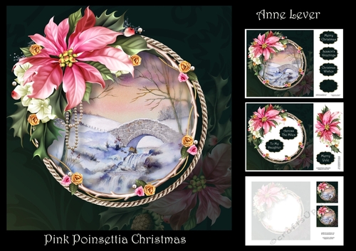 Pink Poinsettia Christmas