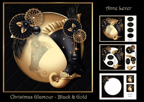 Christmas Glamour - Black & Gold