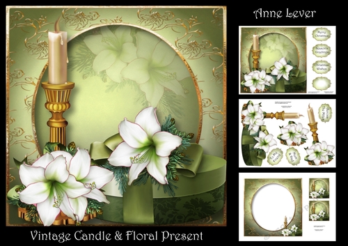 Vintage Candle & Floral Present