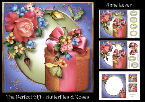The Birthday Gift - Butterflies & Roses