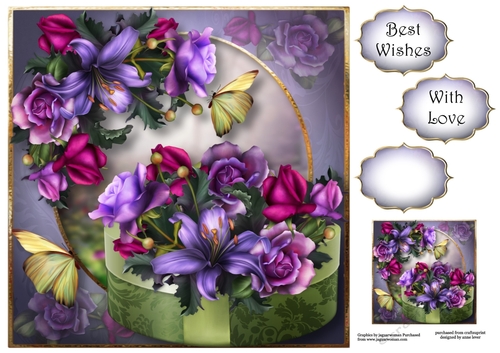 Roses & Lilies Birthday Gift 8x8