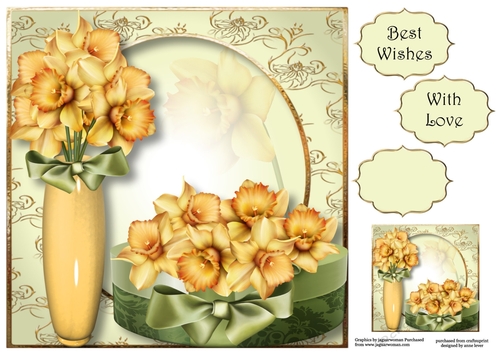 Daffodils A Birthday Gift 8x8