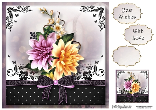 The Gift Of Dahlias 8x8