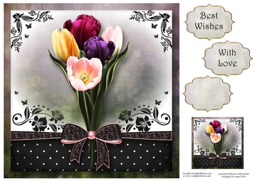 The Gift Of Spring Tulips 8x8