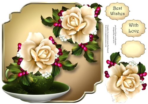 The Winter Rose - Teacup & Saucer