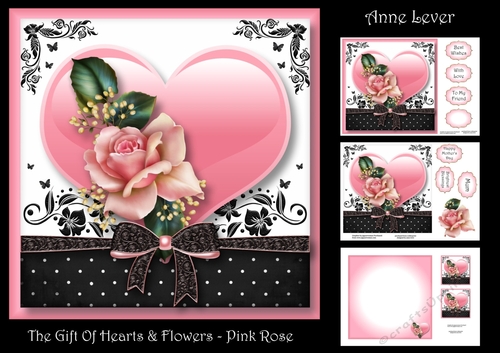 The Gift Of Hearts & Flowers - Pink Rose