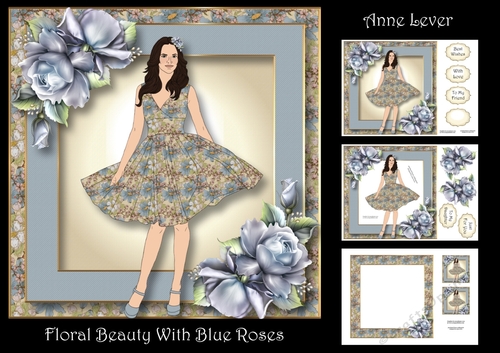 Floral Beauty With Blue Roses