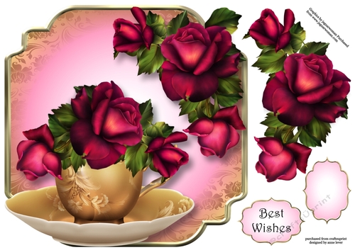 Teacup & Saucer - Passionara Roses